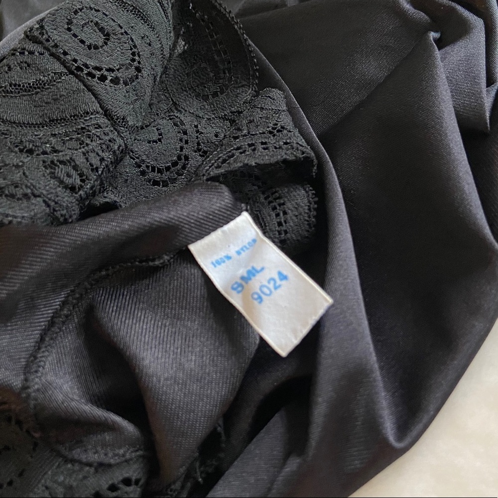 Glydons, Vintage Black Lace Racerback Nightgown - Picture 12 of 15